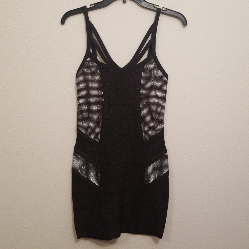 bebe - studded bandage dress